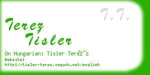 terez tisler business card